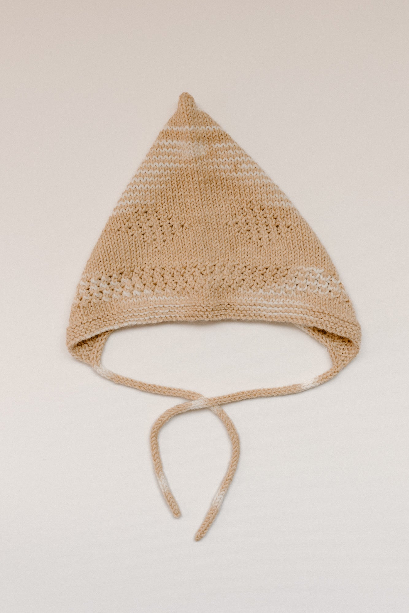 Knitwear Rhombus Bonnet - Coffee Crisp